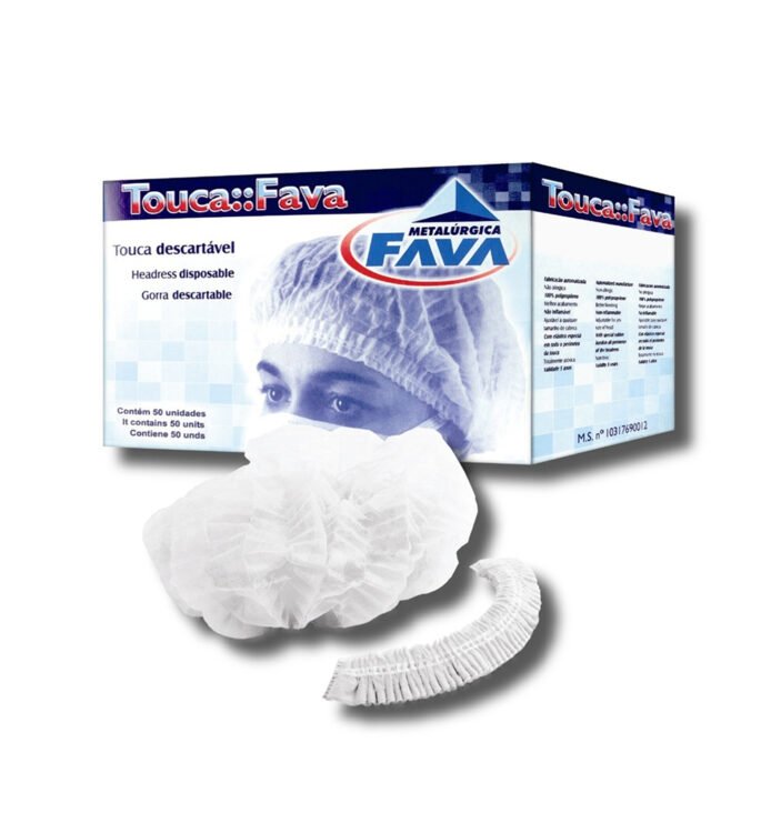 Touca Cirúrgica Descartável Não Estéril c/ Elástico Branca