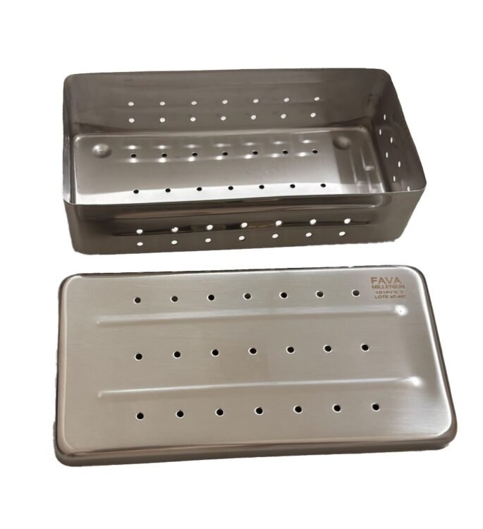 Estojo Perfurado 20 x 10 x 05 cm Milleniun Autoclavável