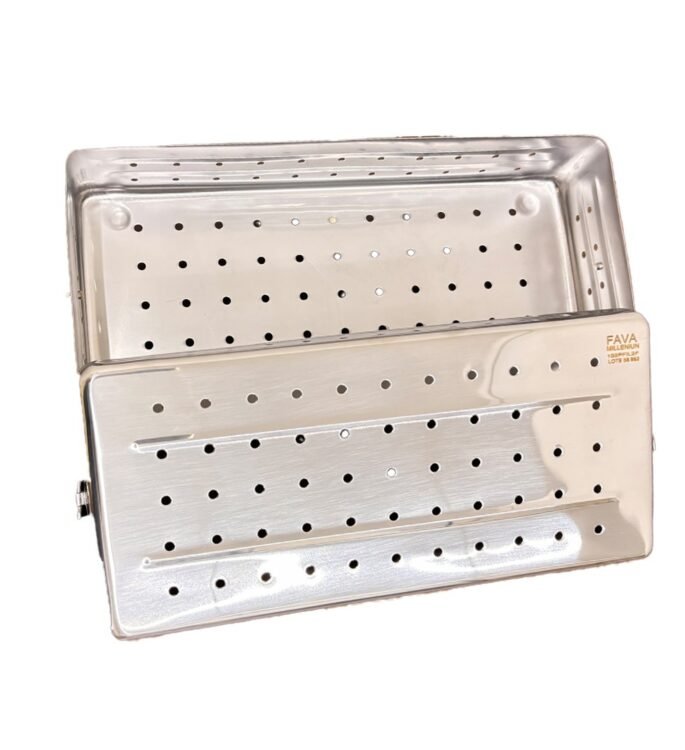 Estojo Perfurado 26 x 12 x 06 cm Milleniun Autoclavável C/ Fecho