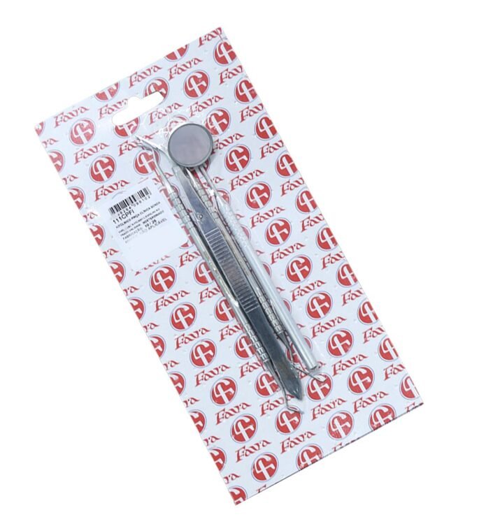 Kit Clínico Pinça Clínica Sonda Expl. 5 Esc N.17 Cabo C/ Espelho N.5