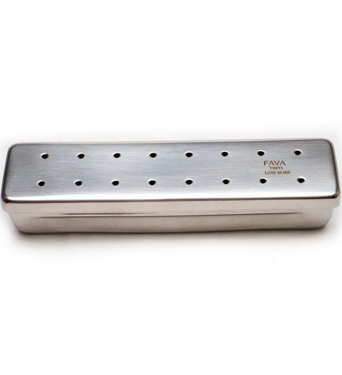 Estojo Perfurado 18 x 04 x 03 cm Autoclavável