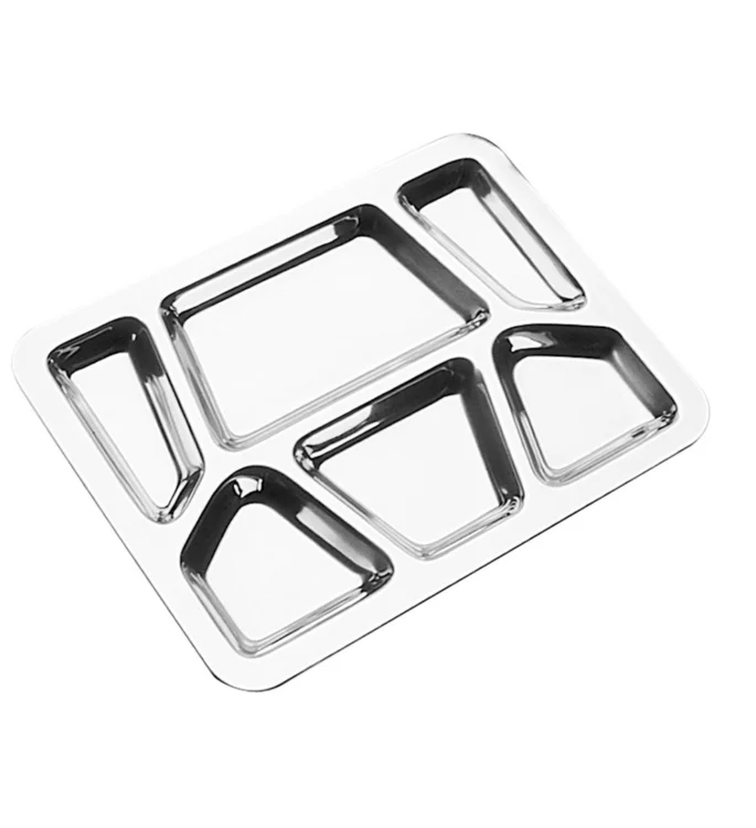 Bandeja P/ Refeição C/ 6 Divisões