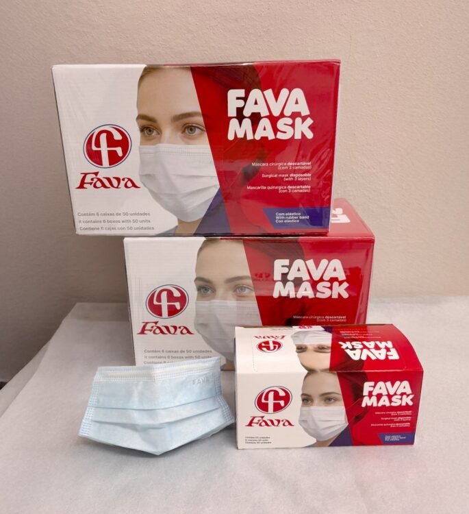 Máscara Cirúrg. Azul C/ Elástico - C/ 50 Un