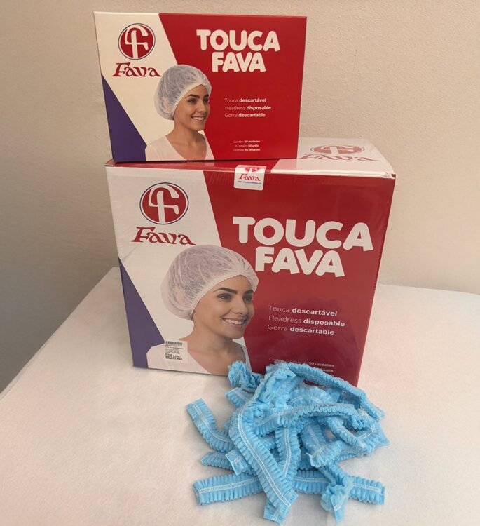 Touca Cirúrg. Desc. Não Estéril C/ Elástico Azul - Cx C/ 50 Un