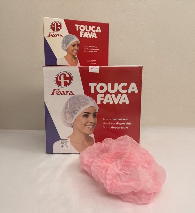 Touca Cirúrg. Desc. Não Estéril C/ Elástico Rosa - Cx C/ 50 Un